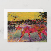 Neon Cheetah Postkarte (Vorne/Hinten)