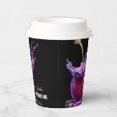 Neon Cherry Personalisiert Pappbecher (Rechts)