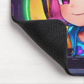 Neon Chibi Gamer Learning Design Mousepad (Ecke)