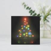 Neon Christmas Feiertagskarte (Stehend Vorderseite)