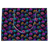 Neon Christmas Geschenke Große Geschenktüte (Vorderseite)