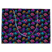 Neon Christmas Geschenke Große Geschenktüte (Rückseite)