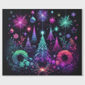 Neon Christmas Geschenkpapier (Flach)