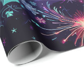 Neon Christmas Geschenkpapier (Rolleneckpunkt)