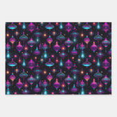 Neon Christmas Geschenkpapier Set (Vorderseite)