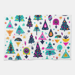 Neon Christmas Geschirrtuch