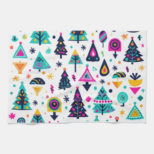 Neon Christmas Geschirrtuch (Horizontal)