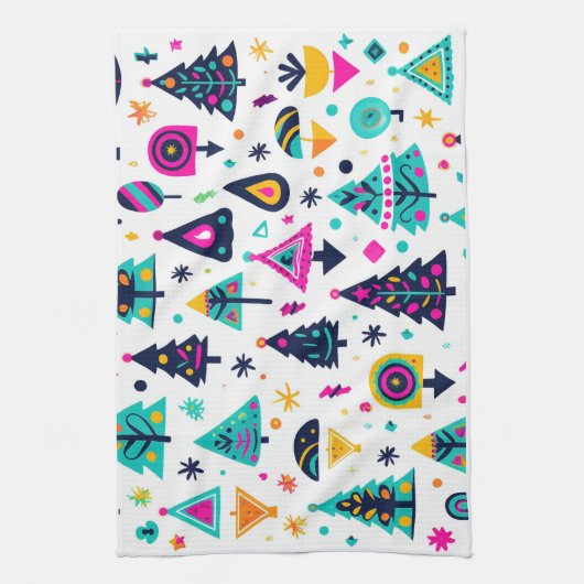 Neon Christmas Geschirrtuch (Vertikal)