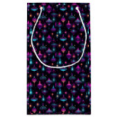 Neon Christmas Ornaments Kleine Geschenktüte (Rückseite)