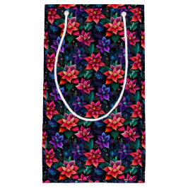 Neon Christmas Poinsettias Kleine Geschenktüte