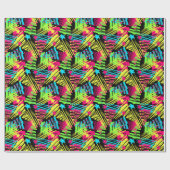 Neon Christmas Tree Musterpapier Geschenkpapier (Flach)