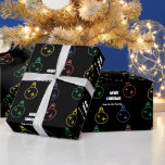 Neon Christmas Wrapping Paper Geschenkpapier<br><div class="desc">Lasst uns Weihnachten</div>