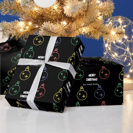 Neon Christmas Wrapping Paper Geschenkpapier (Feiertage)