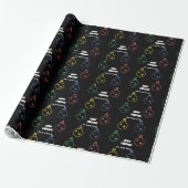 Neon Christmas Wrapping Paper Geschenkpapier (Ungerollt)