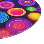 Neon Circle Burst Schneidebrett (Ecke)