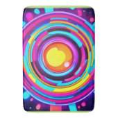 Neon Circle Vortex Muster Badematte (Vorderseite Vertikal)