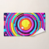 Neon Circle Vortex Muster Badhandtuch Set (Handtuch)