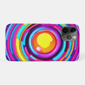 Neon Circle Vortex Muster Case-Mate iPhone Hülle (Rückseite (Horizontal))