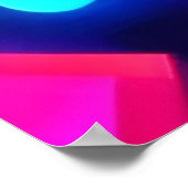 Neon Circle Vortex Muster Poster (Ecke)