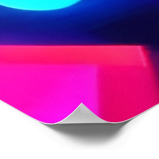 Neon Circle Vortex Muster Poster (Ecke)