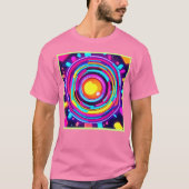 Neon Circle Vortex Muster T-Shirt (Vorderseite)