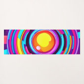 Neon Circle Vortex Muster Yogamatte (Rückseite (Horizontal))