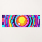 Neon Circle Vortex Muster Yogamatte (Vorderseite (Horizontal))