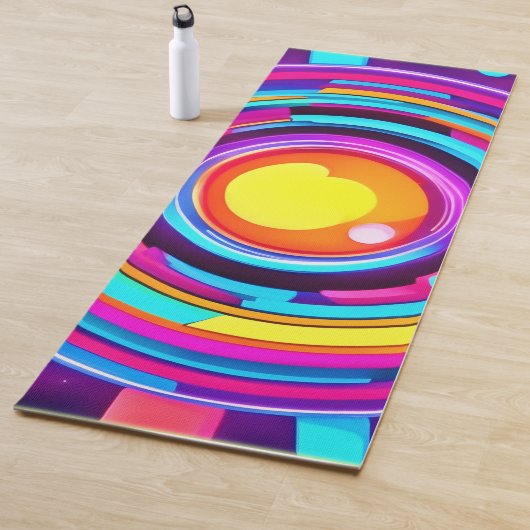 Neon Circle Vortex Muster Yogamatte (Beispiel)