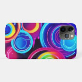 Neon Circles Abstrakt Art Case-Mate iPhone Hülle (Rückseite (Horizontal))