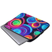 Neon Circles Abstrakt Art Laptopschutzhülle (Vorne Knopf)
