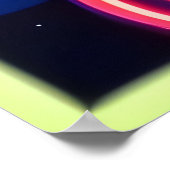 Neon Circles Abstrakt Art Poster (Ecke)