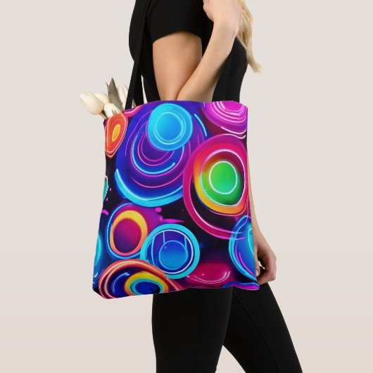 Neon Circles Abstrakt Art Tasche (Von Nahem)