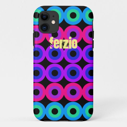 Neon Circles Case-Mate iPhone Hülle (Rückseite)