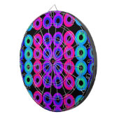 Neon Circles Dartscheibe (Vorderseite rechts)