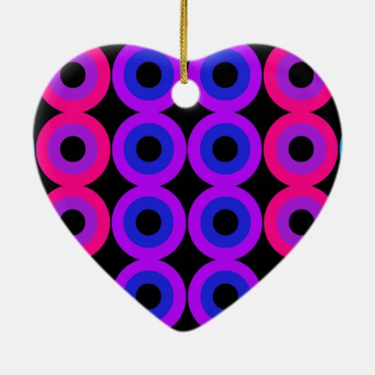 Neon Circles Keramikornament (Hinten)