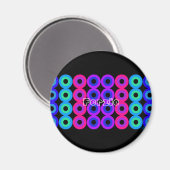 Neon Circles Magnet (Vorderseite/Rückseite)