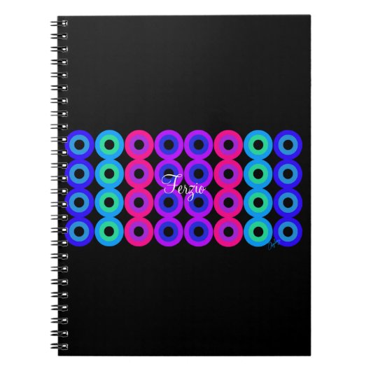 Neon Circles Notizblock (Vorderseite)