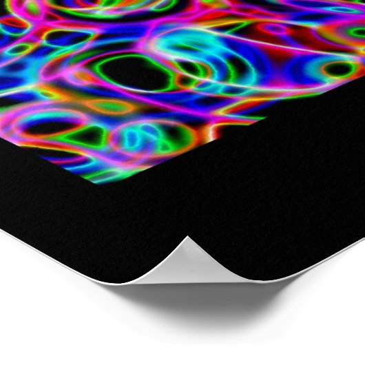 Neon Circles Poster (Ecke)