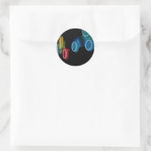 Neon Circles Sticker (Tasche)