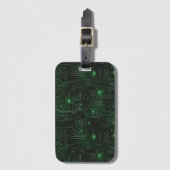 Neon Circuit Gepäcktag Gepäckanhänger (Vorderseite Vertikal)