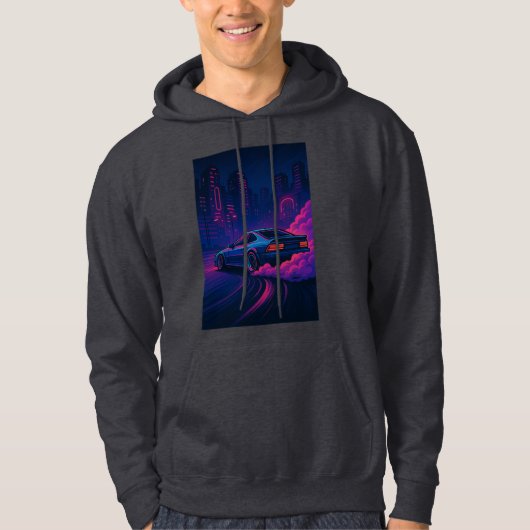 Neon Circuit Symphony Hoodie (Vorderseite)