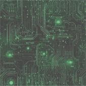 Neon Circuit Vinyl Sticker (Vorderseite)