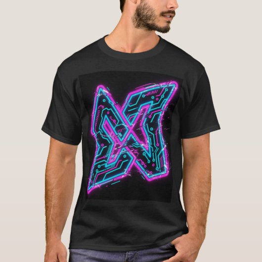 Neon Circuit X Tech T - Shirt Futuristic tee (Vorderseite)