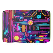 Neon Circuitys Dreams Badematte (Vorderseite)