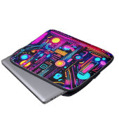 Neon Circuitys Dreams Laptopschutzhülle (Vorne Knopf)