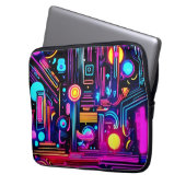 Neon Circuitys Dreams Laptopschutzhülle (Vorderseite Links)