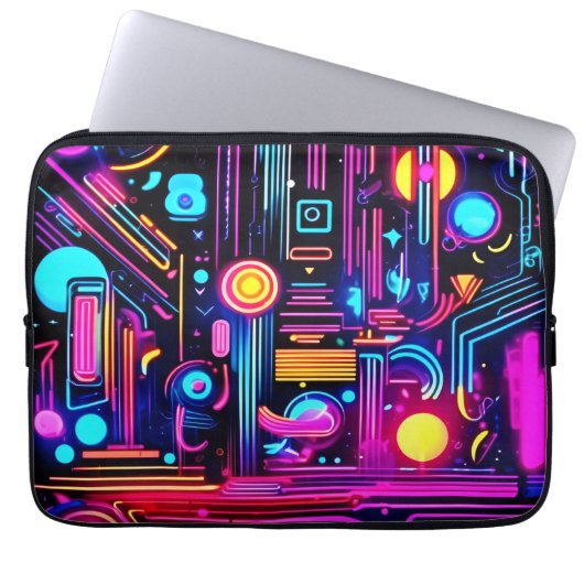 Neon Circuitys Dreams Laptopschutzhülle (Vorderseite)
