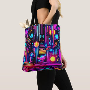 Neon Circuitys Dreams Tasche