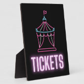 Neon Circus Zelt Tickets Tabletter Fotoplatte (Seite)