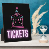 Neon Circus Zelt Tickets Tabletter Fotoplatte (Seite)